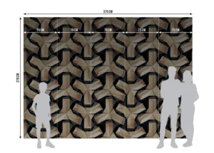 Wall Mural Wooden Structure, 375 x 270 cm, FTNXXL 1217 - Image 7