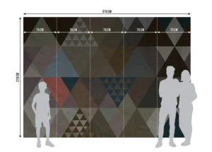 Wall Mural Triangles, 375 x 270 cm, FTNXXL 1222 - Image 7