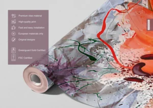 Wall Mural Flowers on Crumpled Paper, 375 x 270 cm, FTNXXL 1223 - Image 6