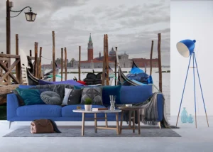 Wall Mural Gondolas, Premium Non-woven Wallpaper, 360 x 270 cm, FTNXXL 2408