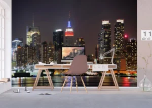 Fototapeta Manhattan v Noci | Vliesová fototapeta na zed' | 375 x 270 cm | FTNXXL 2411 - Obrázek 3