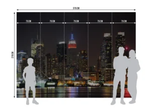 Fototapeta Manhattan v Noci | Vliesová fototapeta na zed' | 375 x 270 cm | FTNXXL 2411 - Obrázek 5