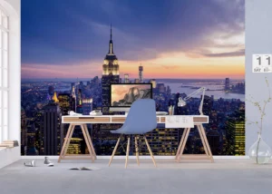 Fototapeta Manhattan Při Západu Slunce | Vliesová fototapeta na zed' | 360 x 270 cm | FTNXXL 2413 - Obrázek 3