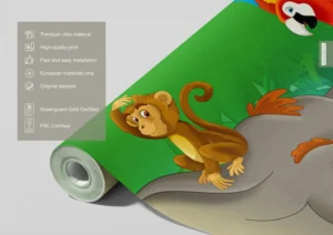 Dětská fototapeta Zvířátka v Divočině | Vliesová fototapeta na zed' | 375 x 270 cm | FTNXXL 2420 - Obrázek 4