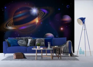 Wall Mural Planetary Parade, Premium Non-woven Wallpaper, 360 x 270 cm, FTNXXL 2435