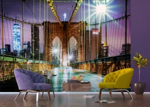 Fototapeta Cesta Přes Brooklynský Most | Vliesová fototapeta na zed' | 360 x 270 cm | FTNXXL 2439