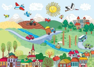 Wall Mural Countryside, 375 x 270 cm, FTNXXL 2483 - Image 2