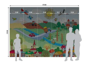 Dětská fototapeta Pohádková Krajina | Vliesová fototapeta na zed' | 360 x 270 cm | FTNXXL 2483 - Obrázek 4