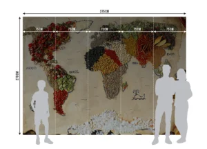 Fototapeta Mapa Koření | Vliesová fototapeta na zed' | 360 x 270 cm | FTNXXL 2484 - Obrázek 5