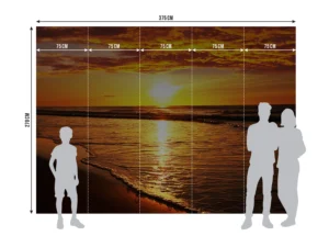 Fototapeta Zapadající Slunce nad Oceánem | Vliesová fototapeta na zed' | 375 x 270 cm | FTNXXL 2487 - Obrázek 5