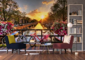 Wall Mural Amsterdam Channels, Premium Non-woven Wallpaper, 360 x 270 cm, FTNXXL 2489 - Image 3