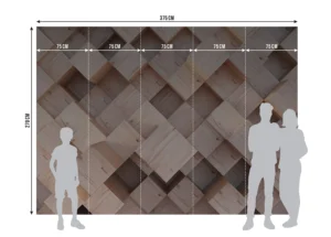 Fototapeta Dřevěné Kostky | Vliesová fototapeta na zed' | 360 x 270 cm | FTNXXL 2496 - Obrázek 4