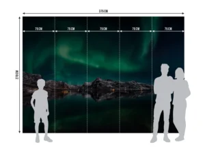 Wall Mural Northern Lights, Premium Non-woven Wallpaper, 375 x 270 cm, FTNXXL 3003 - Image 7