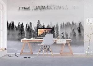 Fototapeta Stromy v Mlze | Vliesová fototapeta na zed' | 375 x 270 cm | FTNXXL 3008