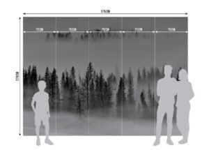 Fototapeta Stromy v Mlze | Vliesová fototapeta na zed' | 375 x 270 cm | FTNXXL 3008 - Obrázek 5