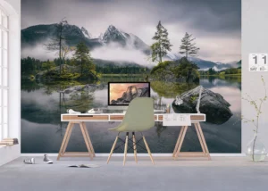 Fototapeta Jezero u Hory Hochkalter | Vliesová fototapeta na zed' | 375 x 270 cm | FTNXXL 3013
