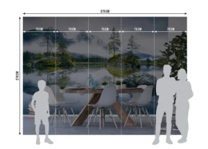 Fototapeta Jezero u Hory Hochkalter | Vliesová fototapeta na zed' | 375 x 270 cm | FTNXXL 3013 - Obrázek 4