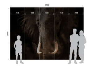 Fototapeta Sloní Portrét | Vliesová fototapeta na zed' | 375 x 270 cm | FTNXXL 3016 - Obrázek 5