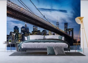 Fototapeta Noční Brooklynský most | Vliesová fototapeta na zed' | 375 x 270 cm | FTNXXL 3024
