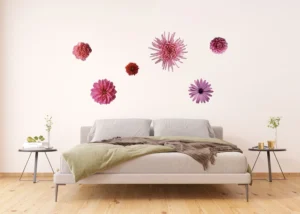 Samolepka na zeď Růžové Květy | 65 x 85 cm | F 0406 - Obrázek 2