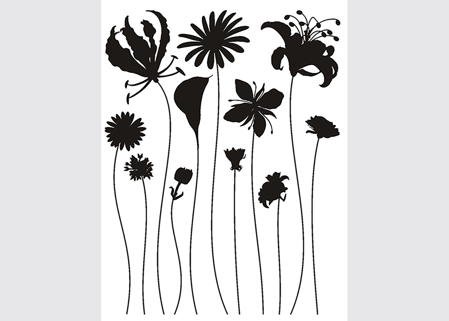 F_0441 Wall Sticker Flowers, 65 x 85 cm, F 0441