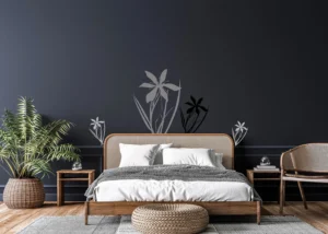 Wall Stickers Black Grey Flora, 65 x 85 cm, F 0443 - Obrázek 3