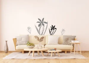Wall Stickers Black Grey Flora, 65 x 85 cm, F 0443 - Obrázek 4