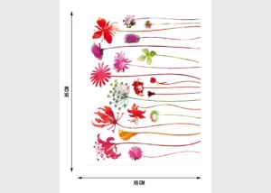Samolepka na zeď Květiny s Dlouhými Stonky | 65 x 85 cm | F 0444 - Obrázek 5