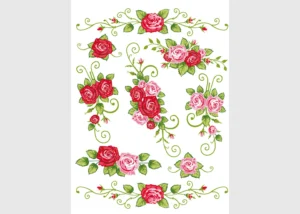 Wall Stickers Small Roses | 65 x 85 cm | F 0453