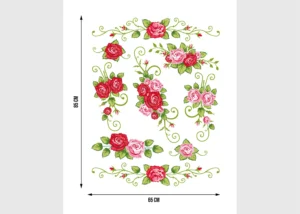 Wall Stickers Small Roses | 65 x 85 cm | F 0453 - Image 2