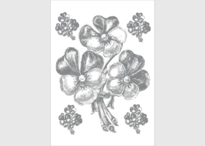 Wall Stickers Bunch Silver, 65 x 85 cm, F 0458