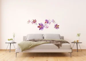 Samolepka na zeď Fialové Orchideje | 65 x 85 cm | F 0466 - Obrázek 3