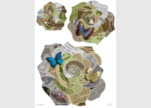 Wall Stickers Papier Mache Flowers | 65 x 85 cm | FL 1019