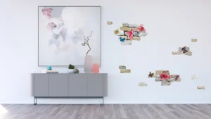 Samolepka na zeď Cihle a Květiny | 65 x 85 cm | F 1021 - Obrázek 4