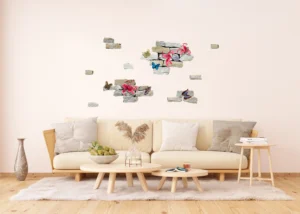Wall Stickers Bricks and Flowers, 65 x 85 cm, F 1021 - Image 3