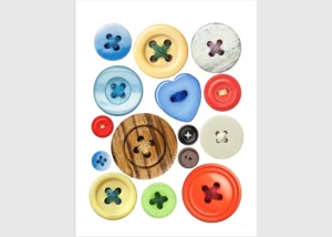 Samolepka na zeď Barevné Knoflíky | 65 x 85 cm | F 1027