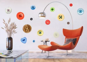 Samolepka na zeď Barevné Knoflíky | 65 x 85 cm | F 1027 - Obrázek 4