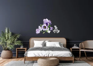 Samolepka na zeď Fialové Květy | 65 x 85 cm | F 1029 - Obrázek 2