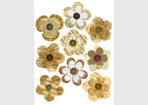 Samolepka na zeď Papírové Květiny | 65 x 85 cm | F 1033