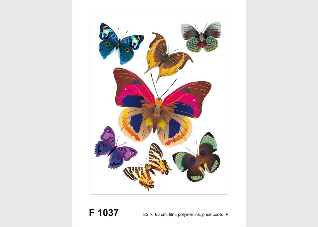 Wall Stickers Butterflies, 65 x 85 cm, F 1037