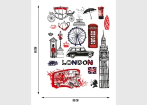 Wall Stickers London, 65 x 85 cm, F 1038 - Obrázek 7