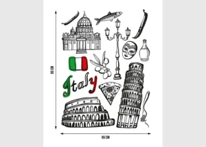 Wall Stickers Italy | 65 x 85 cm | F 1040 - Image 2