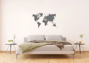 Samolepka na zeď Stříbrná Mapa | 65 x 85 cm | F 1041 - Obrázek 3