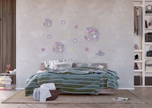 Samolepka na zeď Květinové Koule | 65 x 85 cm | F 1052 - Obrázek 3