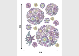 Samolepka na zeď Květinové Koule | 65 x 85 cm | F 1052 - Obrázek 5