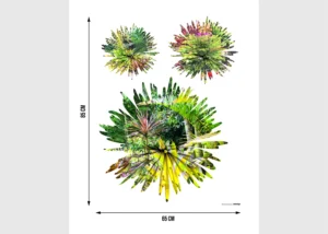 Wall Stickers Jungle Flowers | 65 x 85 cm | F 1053 - Image 2