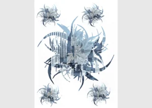 Wall Stickers City Flower | 65 x 85 cm | F 1054