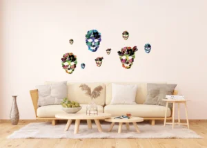 Wall Stickers Skulls of Flowers, 65 x 85 cm, F 1060 - Image 4
