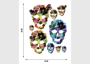 Wall Stickers Skulls of Flowers, 65 x 85 cm, F 1060 - Image 5