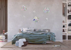 Samolepka na zeď Jemné Fialové Květy | 65 x 85 cm | F 1064 - Obrázek 2